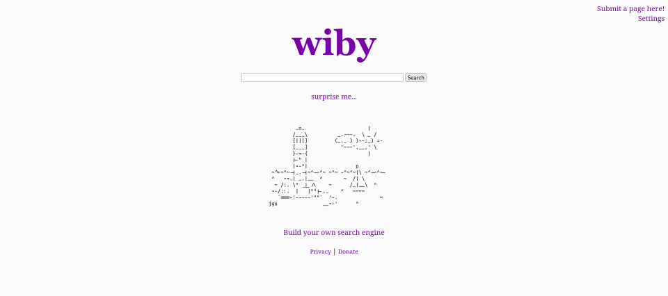 Wiby search engine